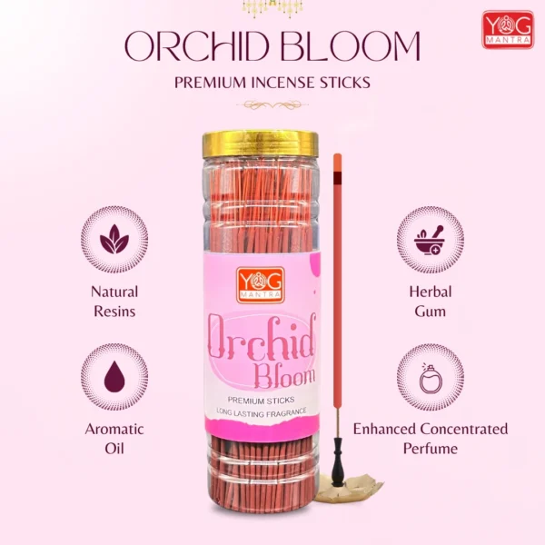YogMantra Orchid Bloom Premium Incense Sticks (Pack of 1) - Image 4