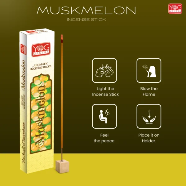 YogMantra Incense Sticks Muskmelon - Image 5