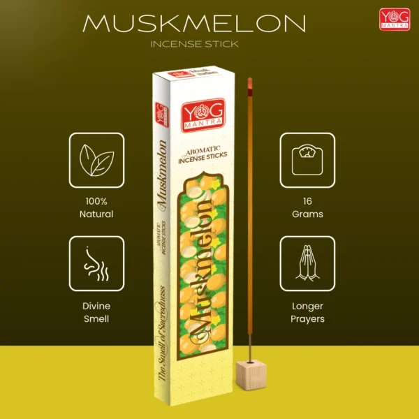 YogMantra Incense Sticks Muskmelon - Image 4