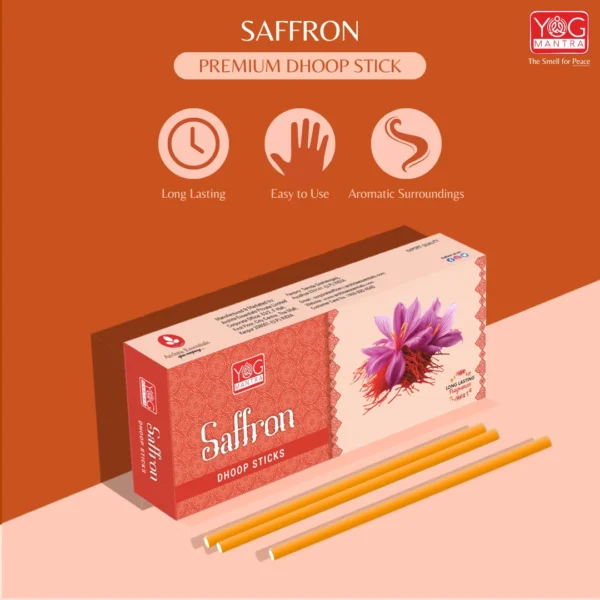 YogMantra Saffron 6 Inches Dhoopstick - Image 3