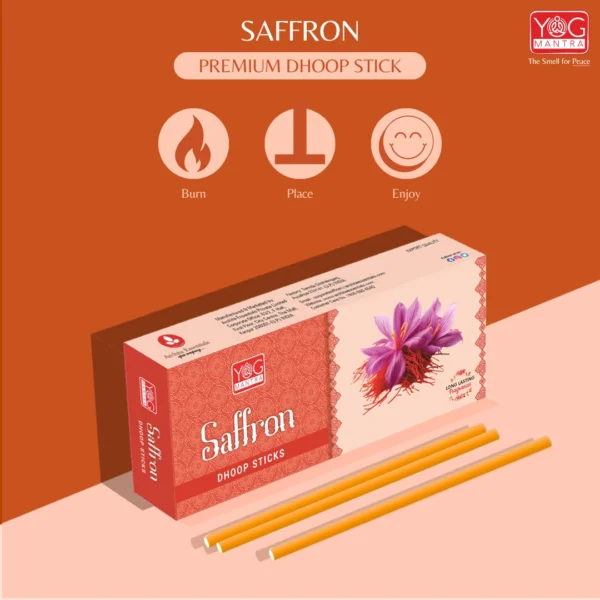 YogMantra Saffron 6 Inches Dhoopstick - Image 5