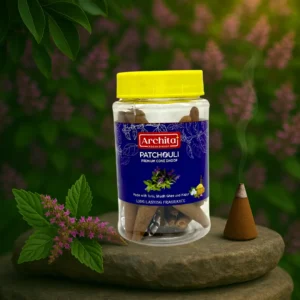 Archita Poojabatti Patchouli Premium Dhoop Cone Jar - 100 gm