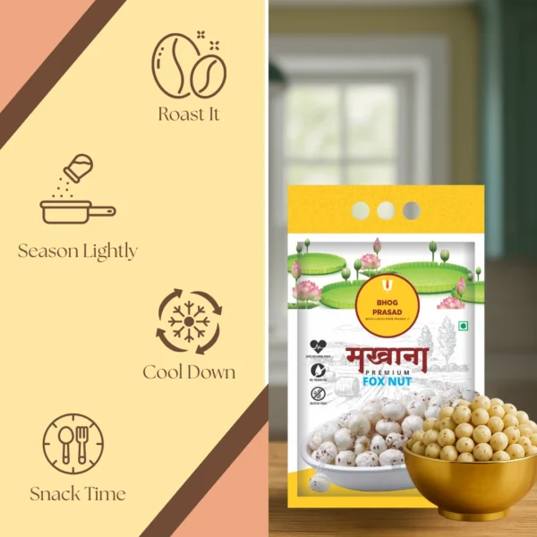 Bhog Prasad Premium Fox Nut (Makhana) - 250gm (Pack of 1) - Image 4
