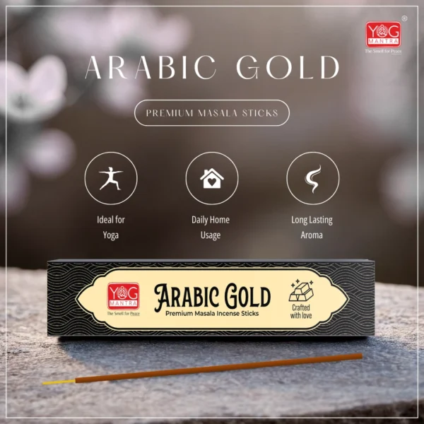 YogMantra Arabic Gold Premium Masala Incense Sticks (Pack of 1) - Image 2
