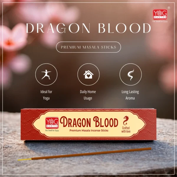 Yog Mantra Dragon Blood Premium Masala Incense Sticks (Pack of 1) - Image 2