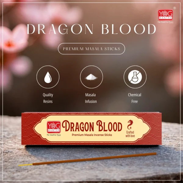 Yog Mantra Dragon Blood Premium Masala Incense Sticks (Pack of 1) - Image 3