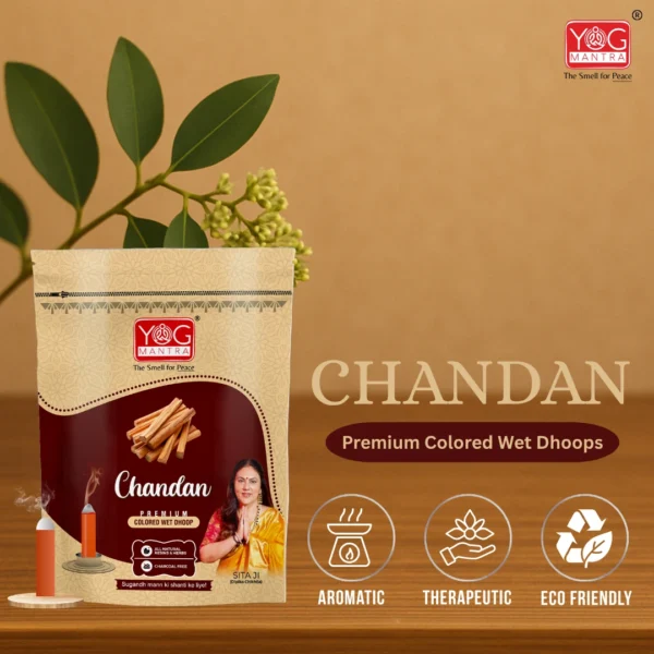 Yog Mantra Chandan Premium Colorful Wet Dhoops - (pack of 8) - Image 5