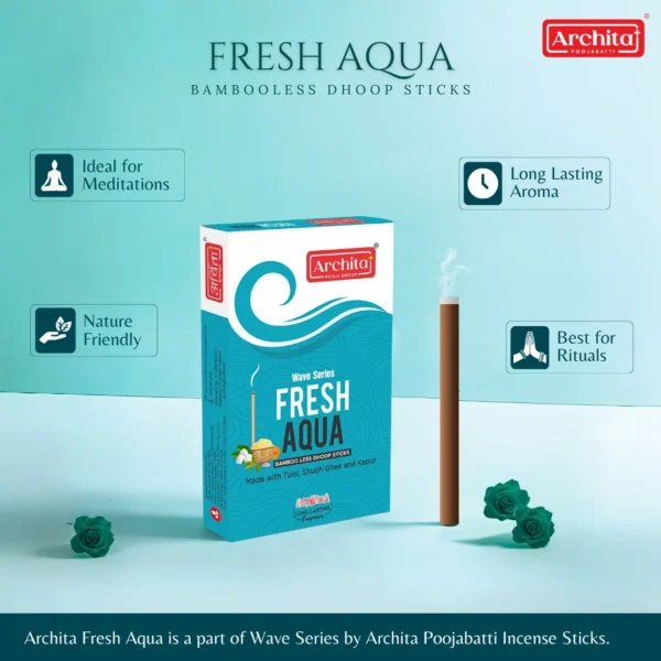 Archita Poojabatti  Fresh Aqua Dhoop Stick - (Pack of 1) - Image 2