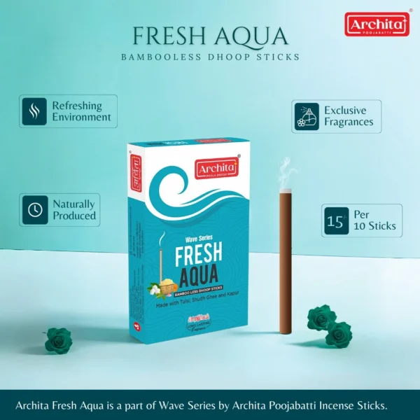 Archita Poojabatti  Fresh Aqua Dhoop Stick - (Pack of 1) - Image 4