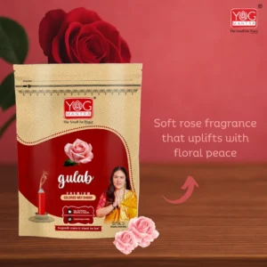 Yog Mantra Gulab Premium Colorful Wet Dhoops - (pack of 8)