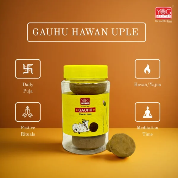 Yog Mantra Natural Cow Dung Uple - (Pack of 1) - Image 5