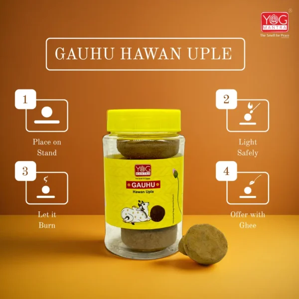 Yog Mantra Natural Cow Dung Uple - (Pack of 1) - Image 2