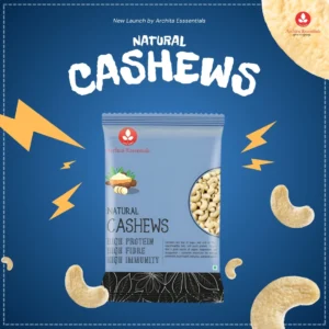 Archita Essentials Natural Cashews (Kaju) - 250gm (Pack of 1)