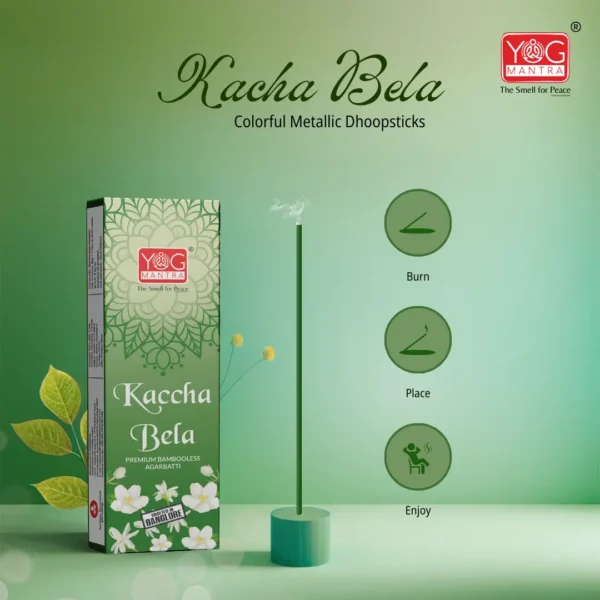 YogMantra Kacha Bela Metallic Dhoopsticks - (pack of 1) - Image 5