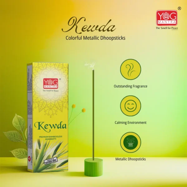 YogMantra Kewda Metallic Dhoopsticks - (pack of 1) - Image 2