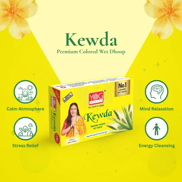 Yog Mantra Kewda Premium Colored Wet Dhoops - (pack of 12) - Image 5