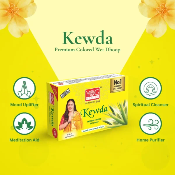 Yog Mantra Kewda Premium Colored Wet Dhoops - (pack of 12) - Image 3