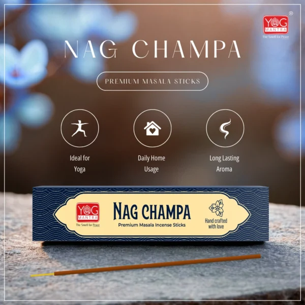 Yog Mantra Nag Champa Premium Masala Incense Sticks(1 Pack) - Image 2