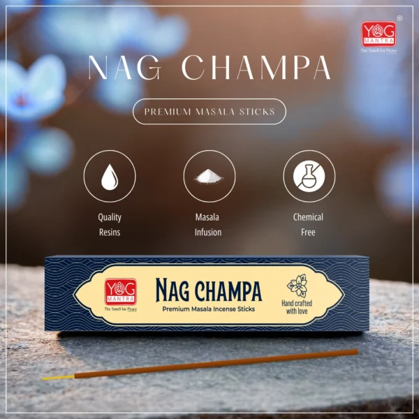 Yog Mantra Nag Champa Premium Masala Incense Sticks(1 Pack) - Image 3