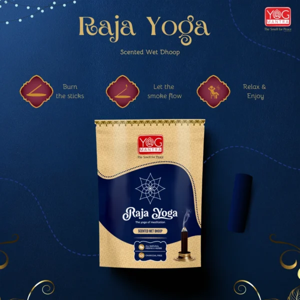 YogMantra Raja Yoga Premium Colorful Wet Dhoops - (pack of 1) - Image 3