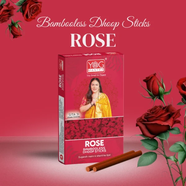 YogMantra Dhoopsticks Rose -(pack of 12)