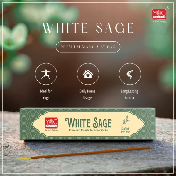 Yog Mantra White Sage Premium Masala Incense Sticks (Pack of 1) - Image 2